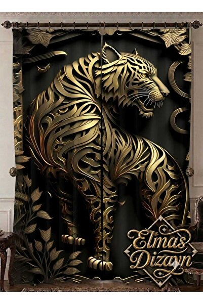 Elmas Dizayn Special Production Brand 240*280 cm Double Wing Background Curta...