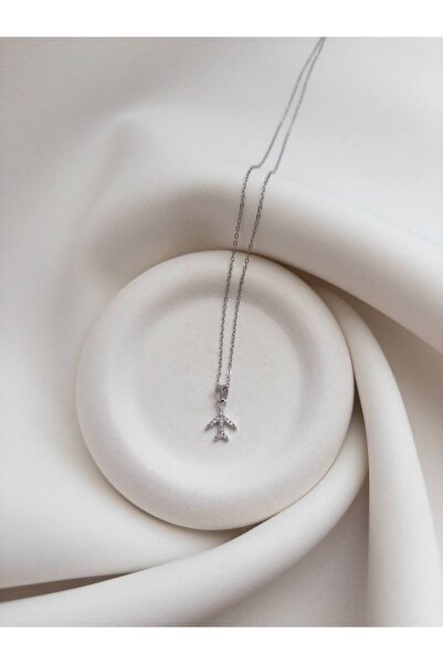 Minne Jewelry-Accessory Airplane Necklace - Zircon Stone Necklace - Minimal N...