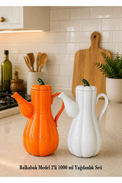 Hilamingo Home 2'li Bal Kabak Model Yağdanlık Seti 1000 ml