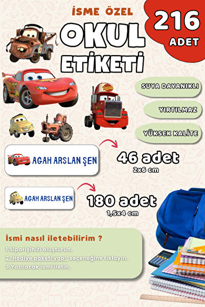 Hume Craft 226 Adet Kişiye Özel Okul Etiketi Kalem Defter Etiketi Özel Isim Y...