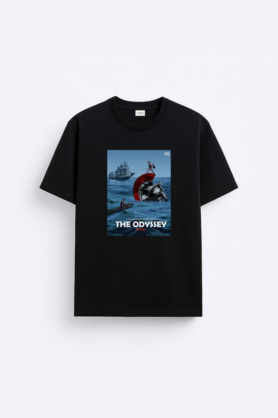cesita The Odyssey Printed Cotton Black T-Shirt