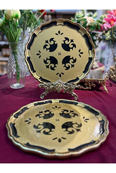 ML 2 Pieces Rosewood Tray 28cm
