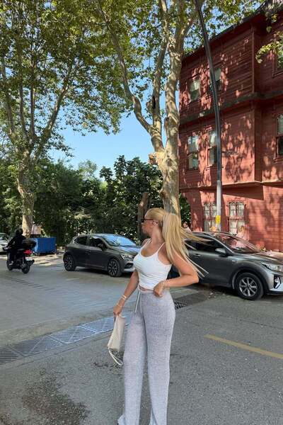 lizge giyim BEACH PARLAK TAŞLI PANTOLON