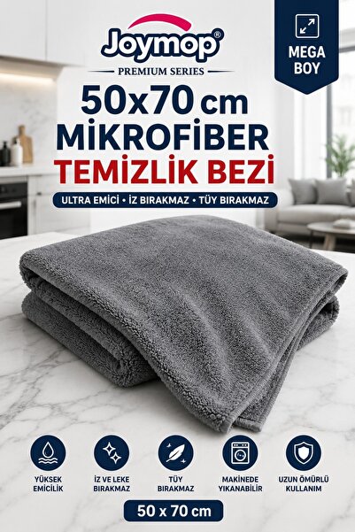 JOYMOP 50x70 cm Mega Boy Mikrofiber Temizlik Bezi – Ultra Emici, Tüy ve İz Bı...