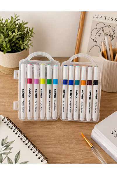 Fidanx Acrylic Marker Pen Set 12 Pcs Professional Painting