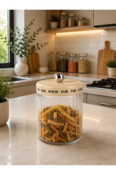 LEYA HOME Glass Storage Jar, Spice Container, Sugar, Coffee Storage Jar -2000Ml