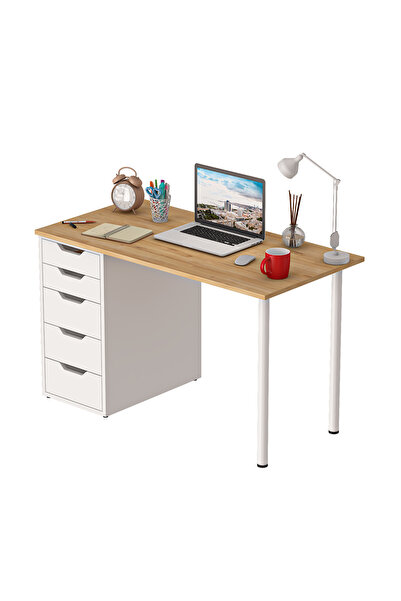 DEKOREX CLM111 – Masă din stejar, culoare naturală, cu 5 sfeșnice