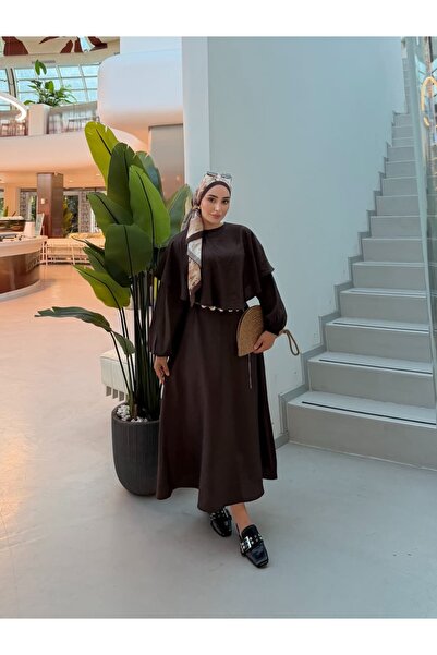 THEK BUTİK فستان بتفاصيل كاب مميز