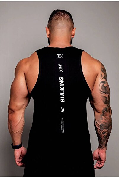 JANTIL MODA Siyah Geniş Askılı Erkek Atlet - Basic Spor ve Günlük Kombin