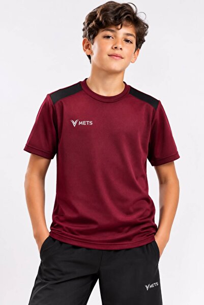 METS Strike Kids' Burgundy Training Sports T-Shirt