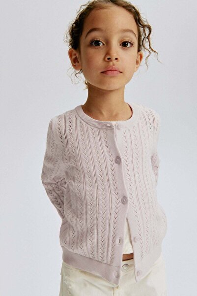 H&M Pointelle-knit cotton cardigan