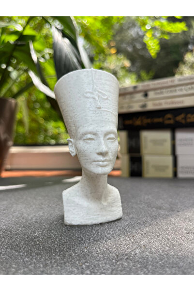 KALIPDIŞI 3D Dekoratif Nefertiti Büstü - Antik Mısır Kraliçesi Heykeli - 10cm...