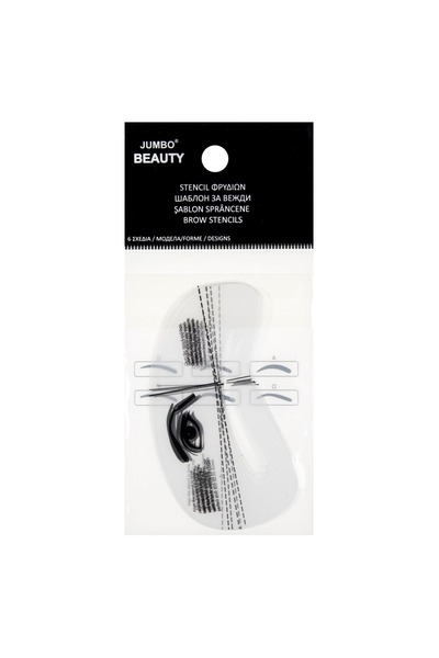 OEM Șabloane Jumbo pentru Sprâncene - Set din Plastic Transparent cu 6 Modele
