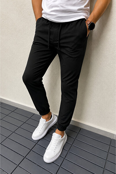 wamoss Men's Slim Fit Summer Jogger Pants with Elastic Waist and Cuffs Jl12 2026
