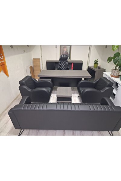 ENG OFİS MOBİLYALARI ASİL MAKAM TAKIMI DEFNE OTURMA GRUBU DAHİL 8 PARÇA FULL SET