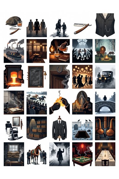Generic Brand مجموعة ملصقات ذات طابع خاص من Peaky Blinders مكونة من 30 قطعة -...