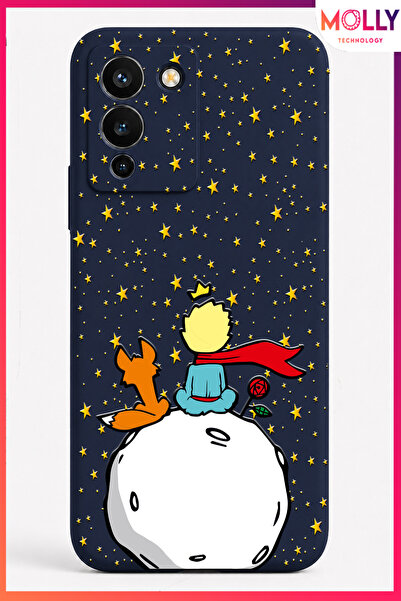 Molly İNFİNİX NOTE 12 G96 İçin Gece Mavisi Küçük Prens Desenli İçi Kadife Sil...