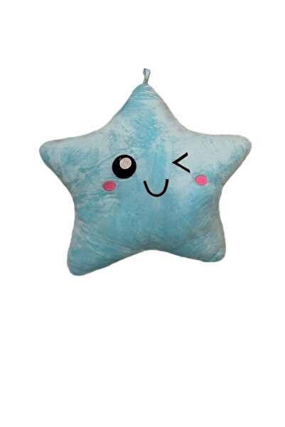 Generic Pillow made of velvet and stuffed with cotton, star-shaped, multi-col...
