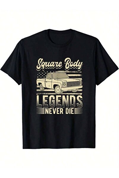 Astogria13 تي شيرت رجالي من Square Body Legend Eternal Art Work، مناسب لسائقي...
