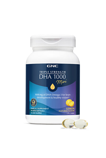 GNC Acizi Grasi DHA Omega-3 Mini cu Aroma Naturala de Lamaie 90cps
