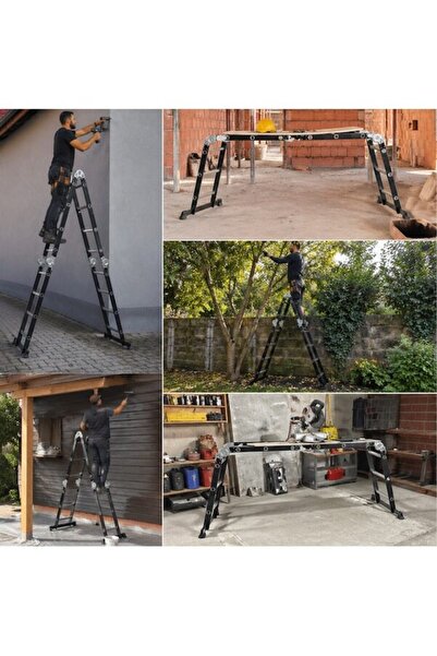 Packtech Karbon Çelik Akrobat Çok Amaçlı Merdiven 4x5