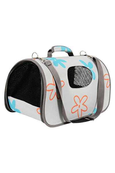 Zolux Flower Waterproof Pet Carrier With Removable Bottom - Grey