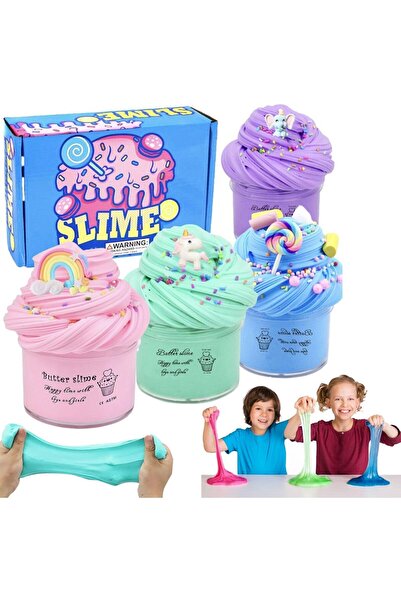 Home Smart Slime Fluffy Kit Non-Toxic and Non-Sticky Party Favor Stress Relie...