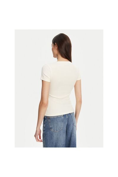 Guess Jeans Γυναικείο T-shirt W5YP37KA0H1 Κρεμ
