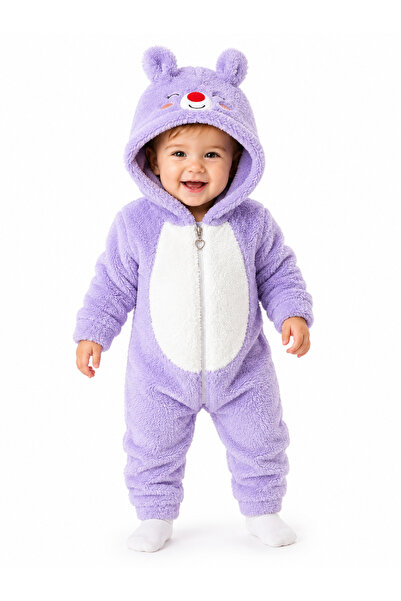 Chicsy Baby Sweet Teddy Bear Embroidery Patterned Welsoft Baby Romper Hooded ...