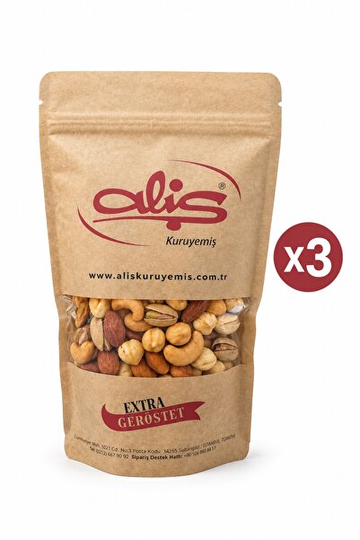 ALİŞ KURUYEMİŞ KARIŞIK KURUYEMİŞ PREMİUM 250 gr X3 ADET