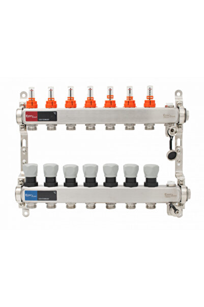 Everpower Set colector din oțel inoxidabil cu debitmetre, aerisire manuală și...