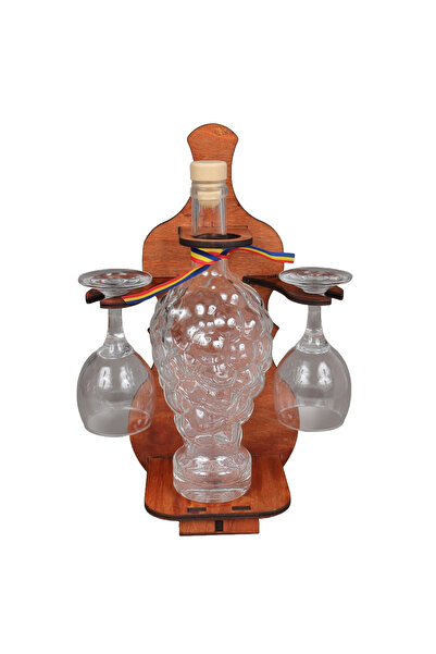 LimArt Set cadou artizanal pentru servire, model Strugure, suport lemn tip pa...