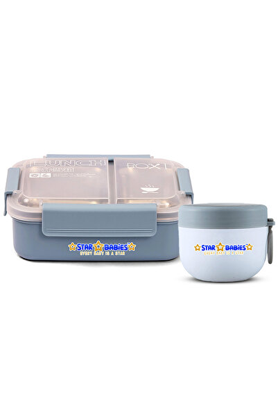 STAR BABiES Removable Stainless Steel Compartment Lunch Box 900ml With Insula...