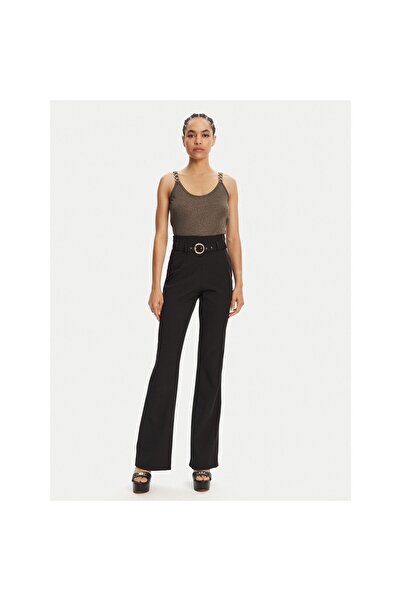 Just Cavalli Pantaloni de damă din material textil 78PAA130 N0450 Negru