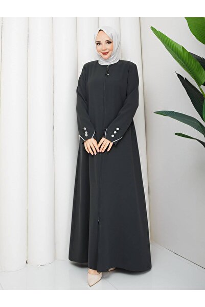 SudeHlt.co Stylish Ferace with Piping and Zipper