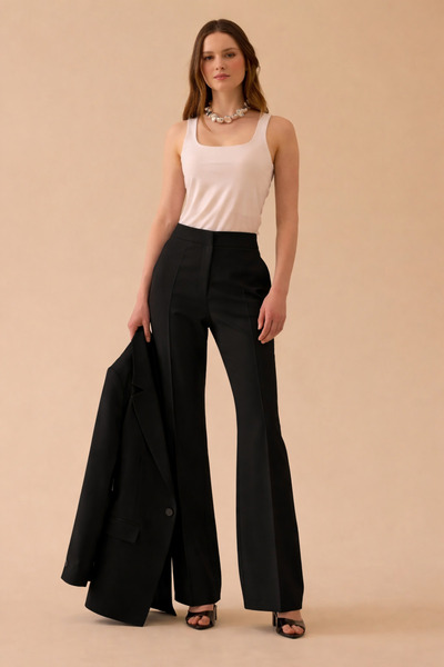 SEÇİL 10013 İSPANYOL PAÇA KREP KUMAŞ PANTALON #26#
