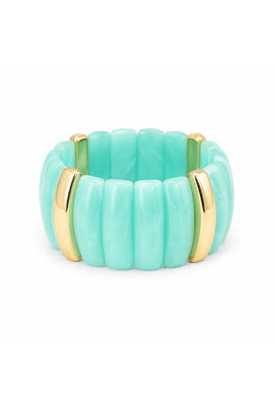 Venus Design سوار مطاطي ملون على شكل عظمة