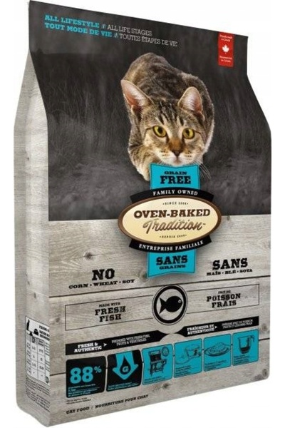 NO BRAND Hrană pentru pisici OBT Cat Food Fără cereale Pește 1.13 kg