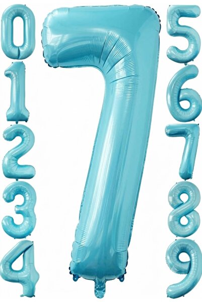 baloss fer 7 Blue Number Foil Balloons 76 cm Helium Compatible Birthday Party...