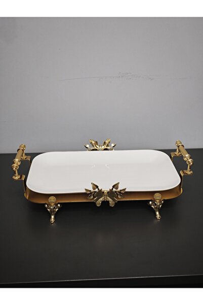 PARILTI HOME COLLECTİON Luxury Rectangular Special Laser-Cut Figured Serving ...