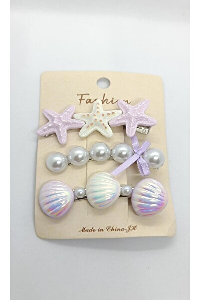 ndjewelry مجموعة مشابك شعر بتصميم بحري من Pearl Coast مكونة من 3 قطع - أرجوان...
