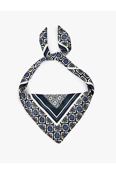 Koton Geometric Patterned Square Satin Scarf