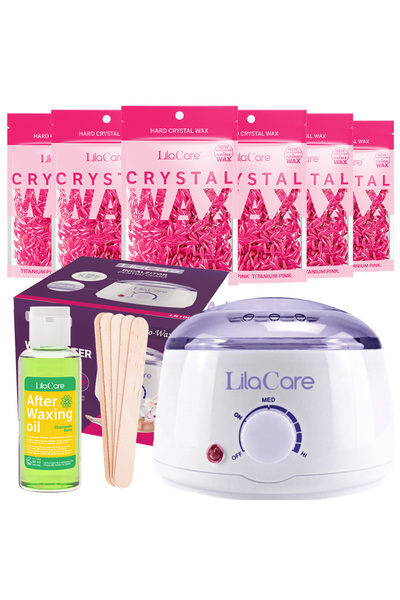 Lila Care Kit epilare cu ceara granule rose 10 x 100 g, 1 x incalzitor ceara ...