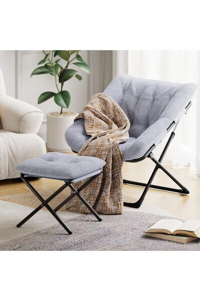 Garvee Extra-large comfort, foldable living room armchair, easy-to-clean synt...