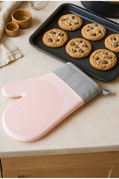 Arshia Heat-Resistant Silicone Oven Gloves with Non-Slip Grip & Soft Cotton L...