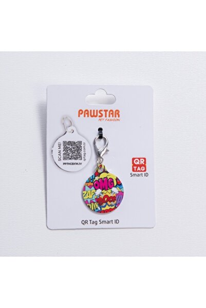 Pawstar Wow Desenli Qr Tag Evcil Hayvan Künyesi İsimlik Pet Tag Köpek Künyesi...