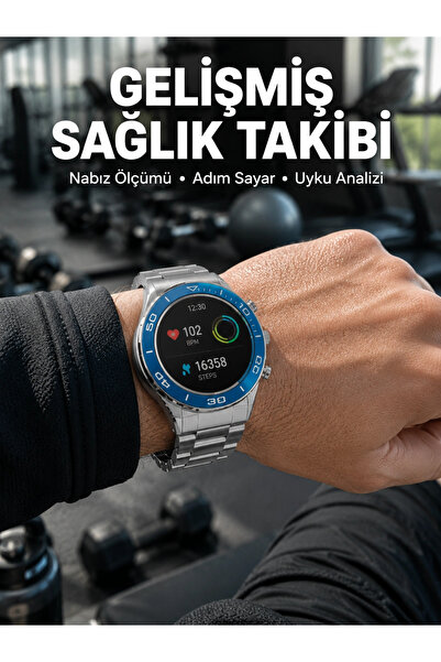 2025 Model Yuvarlak Ekran Android Ve İos Uyumlu Gps Takibi Yapabilen Akıllı Saat Yeni Nesil
