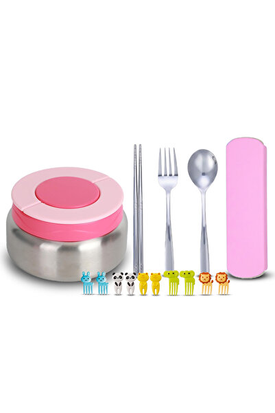 STAR BABiES Set Of 3 Combo - Stainless Steel Snack Bowl with Pink Lid, Travel...