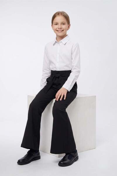 NEWKİDS Girls' School Pants Syh Spanish Style