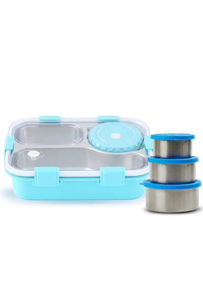 STAR BABiES Removable Stainless Steel Compartment Lunch Box With 3 Multi-Size...
